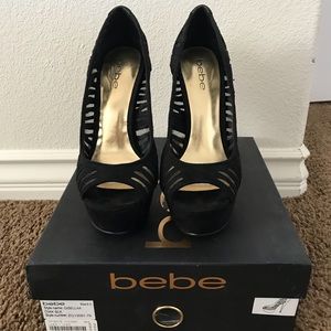 Bebe peep toe heels